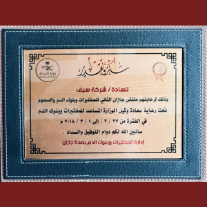 شهادة تقدير وجائزة إنجاز — شركة السيف للتطوير والمقاولات (2)